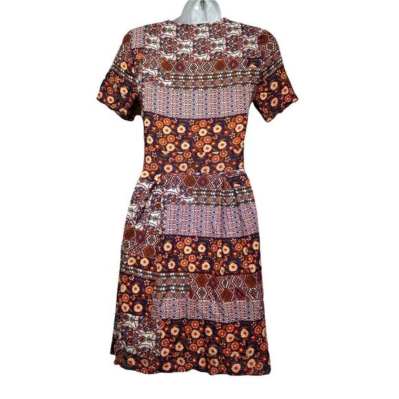 Ella Moon Multicolor Floral Short Sleeve Knee Length Dress Women's Size XS - Picture 2 of 7